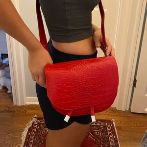 Victor & Hugo red leather crossbody from Paris